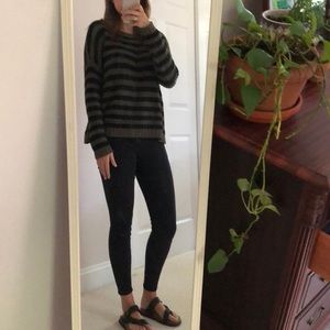 ❗️50% OFF❗️EXPRESS Black and green striped sweater